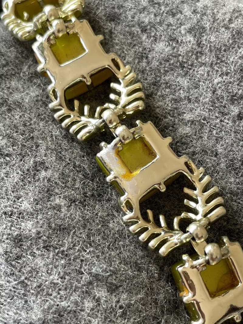 金色光暈方塊陸賽特檸檬黃葉片手鍊 CORO BR36