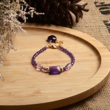 【神山晶礦】糖果形狀紫水晶手鍊