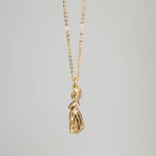 Rabbit Silver Necklace 簡約可愛兔子動物造型 純銀鍍18K金項鍊