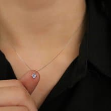 【華凜 akari】pt950鉑金藍寶石單墜項鍊