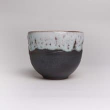 明芽窯 l 炫黑白雙掛釉水杯 H2