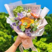 手作鉤織歡樂回憶花束