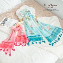 情人節優惠6折_比得兔莫代爾棉玫瑰長絲巾 四季百搭