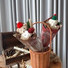 聖誕熊 甜筒小花束 紅包裝/咖啡包裝