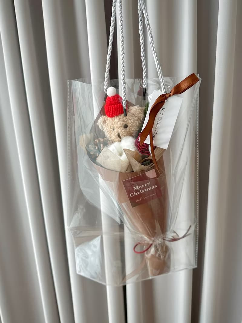 聖誕熊 甜筒小花束 紅包裝/咖啡包裝