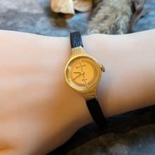 Dior 稀有款 古董錶金色 機械手上鍊錶 manual winding