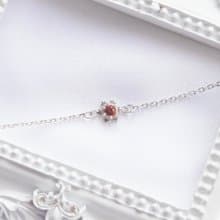 石榴石925純銀雪花手鍊