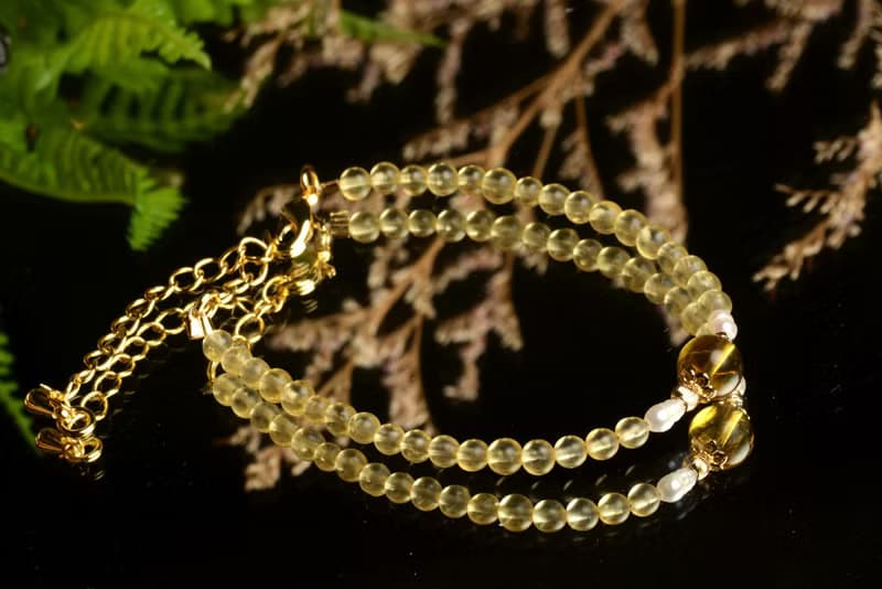 【神山晶礦】天然無優化金珀明珀珍珠手鍊/金珀/珍珠/明珀