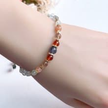 積極自信 菫青石 石榴石 海藍寶 天然水晶手鏈