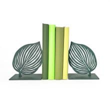 Metal Bookends Green Leaves by Atelier Article