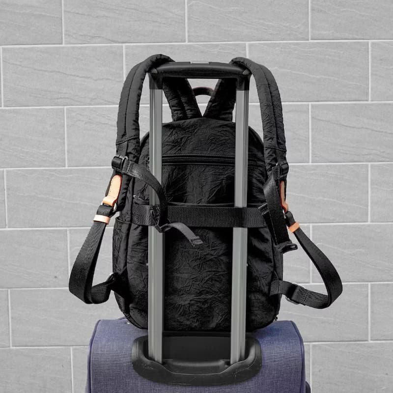 (黑色)必buy輕盈紙感旅行後背包33531