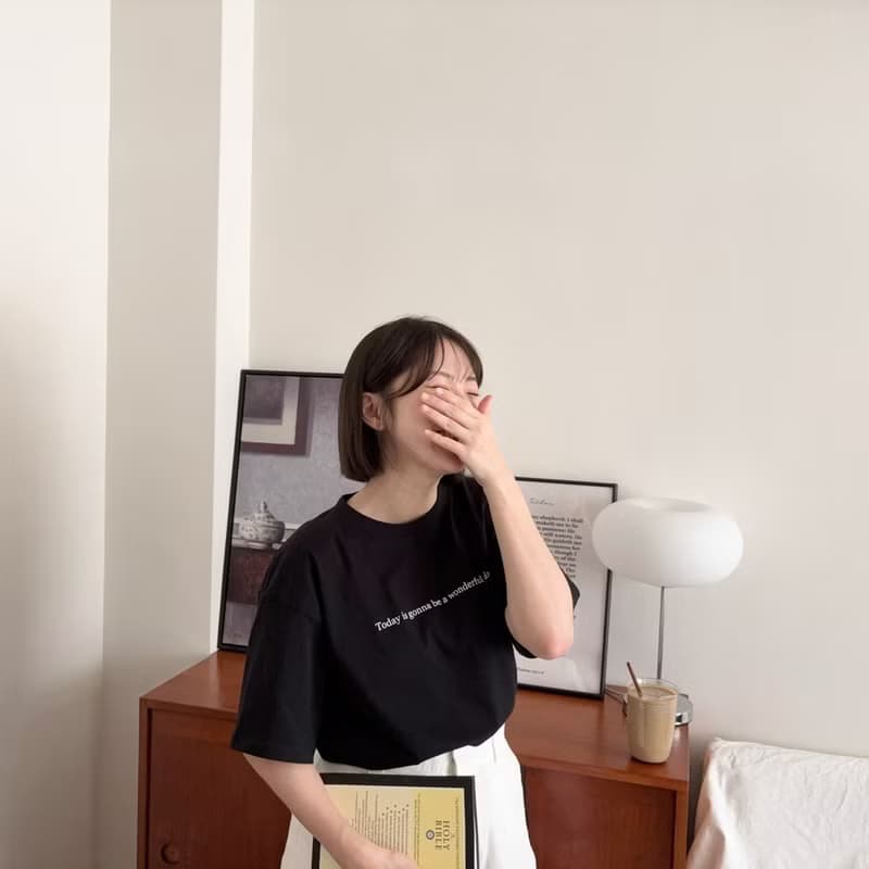 JIN CHA GOD- T恤 黑色賣場(兩色)Today is gonna be a wonderful