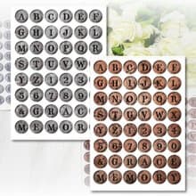 Retro typewriter English lettering stickers - White Printed PET (philip's store)