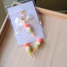 minita* 迷你花見糰子 三色糰子 高仿真 掛飾 吊飾 療癒小物 袖珍
