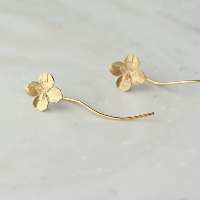 Clover wavy earrings