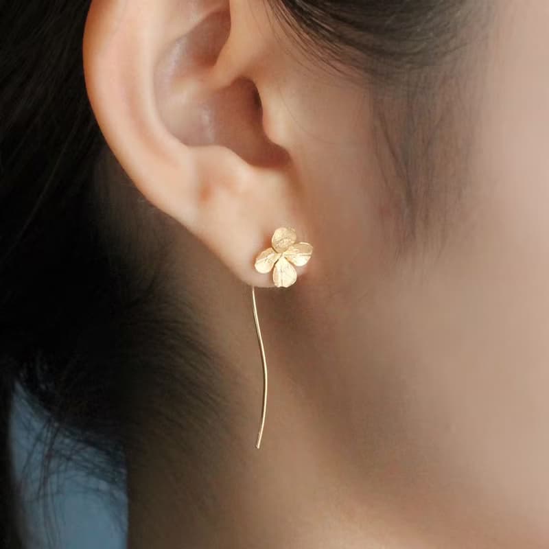 Clover wavy earrings
