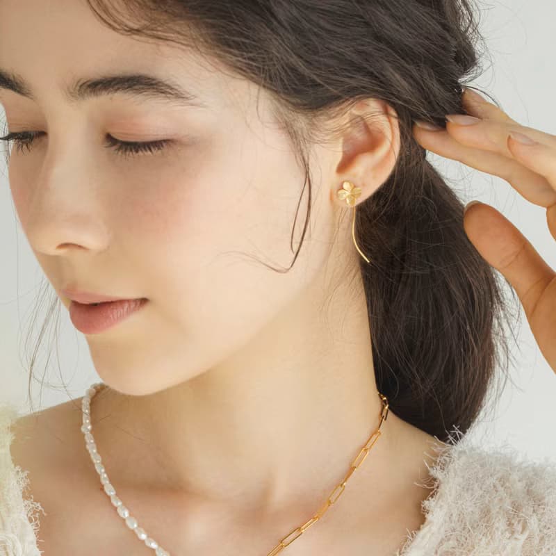 Clover wavy earrings