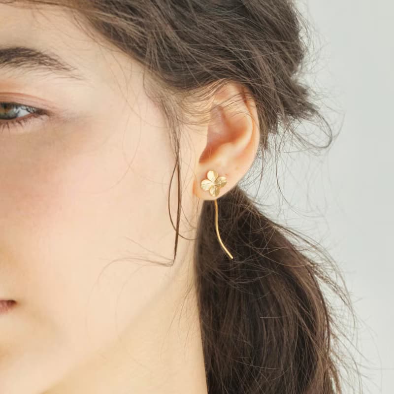 Clover wavy earrings