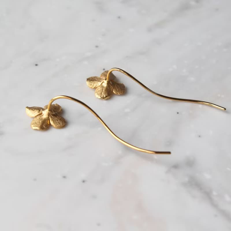 Clover wavy earrings