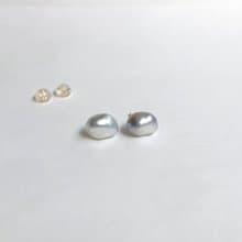 Tahitian  pearl earring K18 stls sea pearl