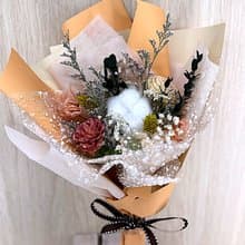 畢業季主題花卉 棉花/擴香索拉花花束