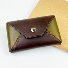 信封零錢包 雙色拼接 義大利Buttero植鞣革 卡片夾