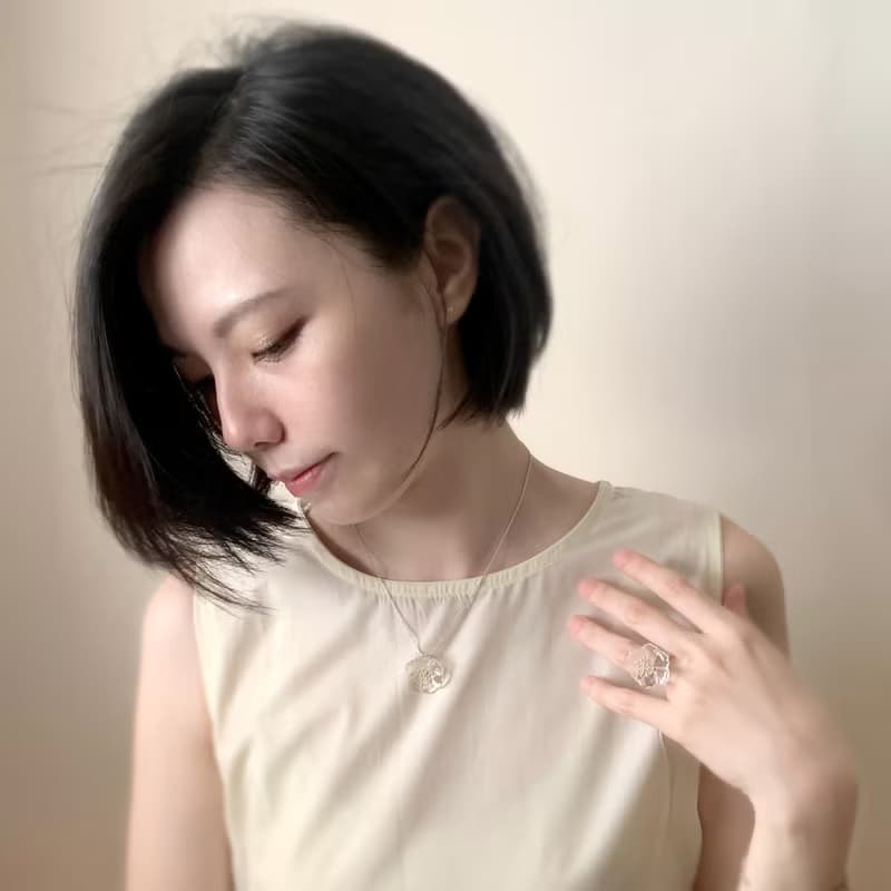 罌粟花 項鍊 戒指 樹脂 教師節 透明 銀飾 禮盒 禮物 生日 情人節