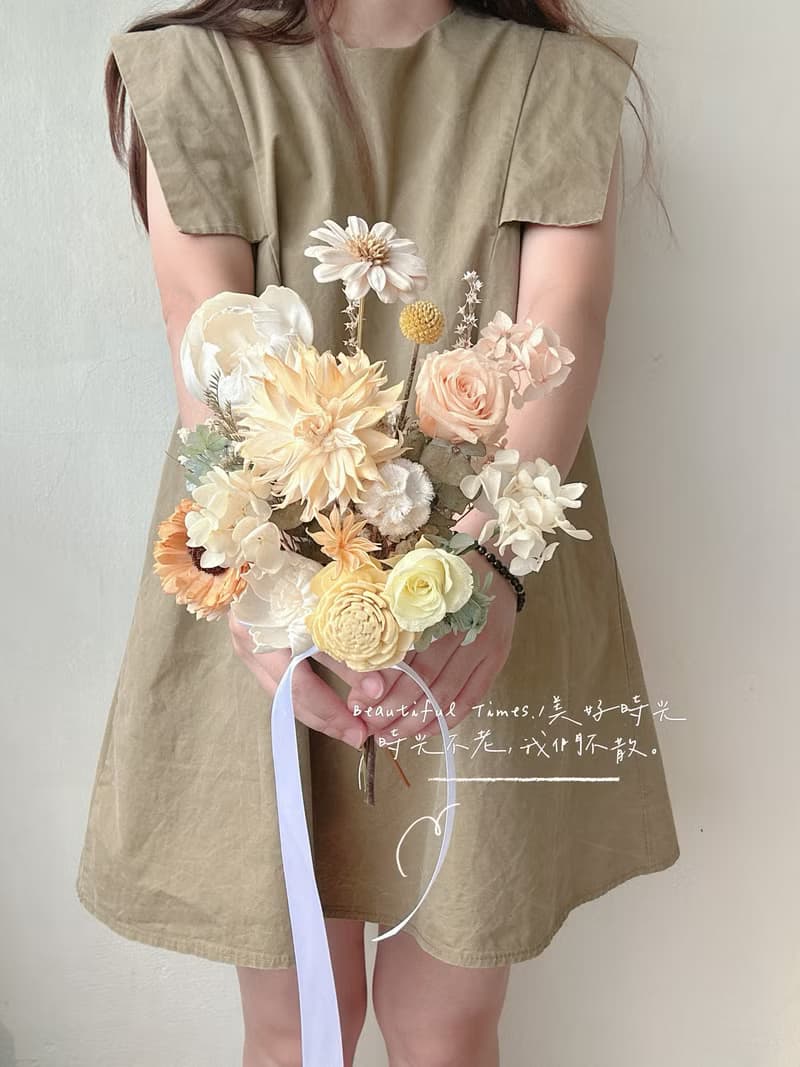 美好時光|永生花、乾燥花系列-戀戀登記花束、求婚花束、捧花