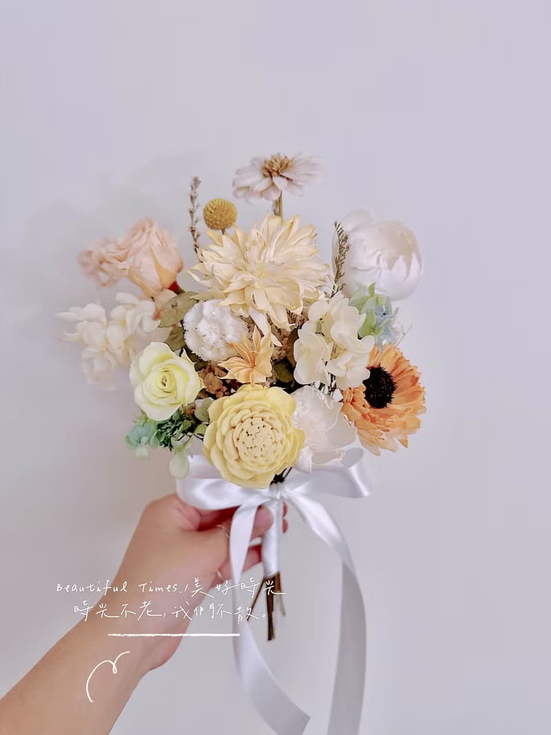 美好時光|永生花、乾燥花系列-戀戀登記花束、求婚花束、捧花