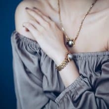 COR-DATE / 淘氣手鍊 / 灰珍珠