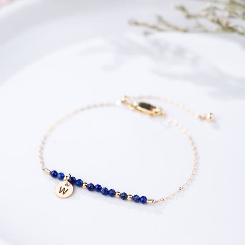 青金石摩斯密碼 14KGF手鍊