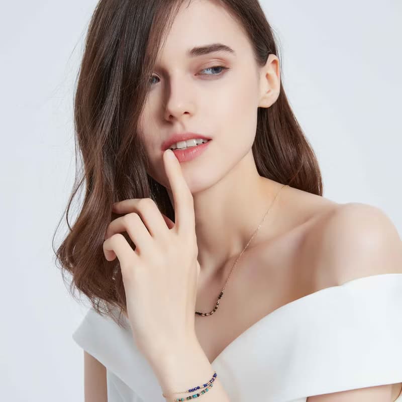 青金石摩斯密碼 14KGF手鍊