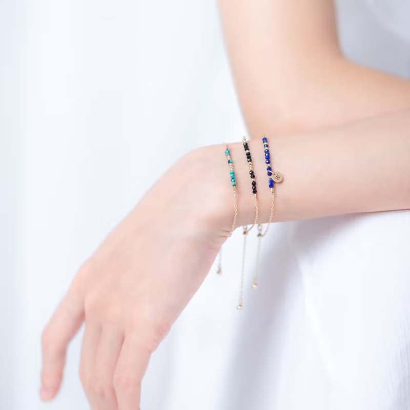 青金石摩斯密碼 14KGF手鍊