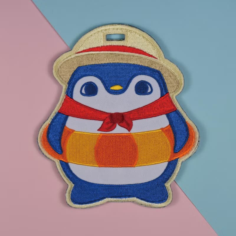 【刺繡行李吊牌】度假企鵝 | 行李箱 | 旅遊 | 證件套 | 悠遊卡套