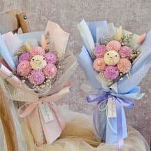 彩虹向日葵乾燥花束 畢業花束 快速出貨 現貨