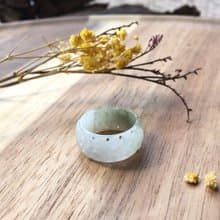 冰種翡翠雕花玉戒 | 國際14圍 | 天然緬甸A貨翡翠 | 送禮