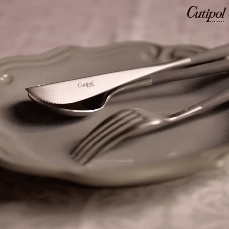 葡萄牙Cutipol GOA系列灰柄18cm點心匙