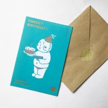 cheeky cheeky 厚面子 Cheeky Birthday 生日卡 燙金 信封 貼紙
