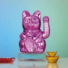 Jumbo Lucky Cats 特大號幸運繽紛自動招手招財貓-幸運桃紅色