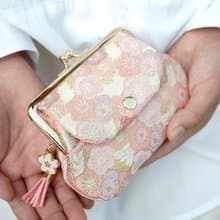 金襴錦織親子口袋口金包-浪漫粉梅
