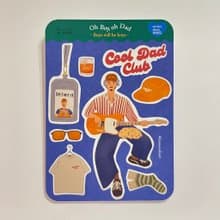 吉他酷爸貼紙組- 手帳 貼紙 插畫 送禮 父親節 父親節禮物