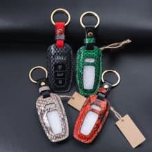 【瘋匠高端訂制】汽車鑰匙套包 For Audi奧迪 進口芒蛇眼鏡蛇魚皮