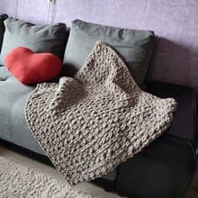 Handknitted blanket giant bedspread cute home decor wedding gift
