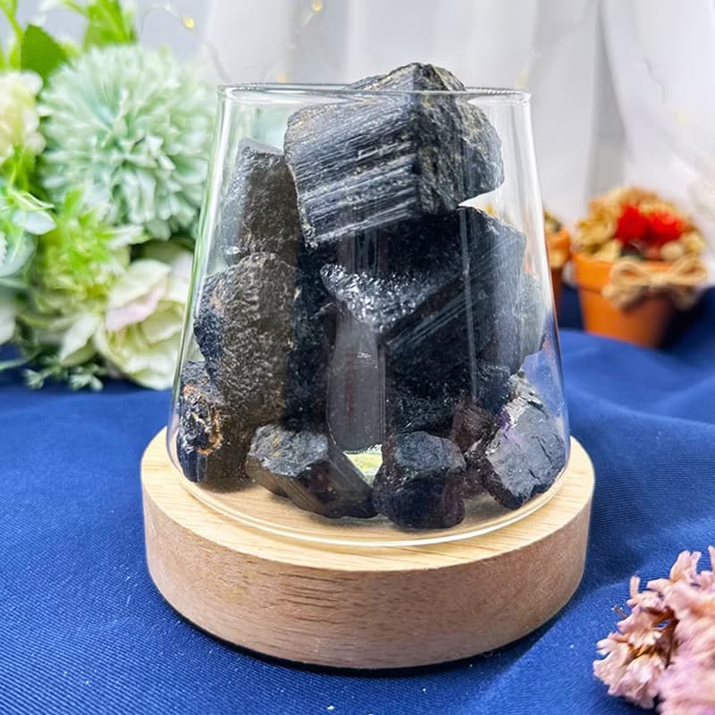 【MU工坊】黑碧璽擴香石/水晶擴香燈/碎石/室內香薰/淨化小夜