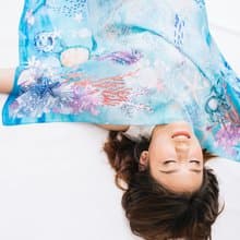 馬爾代夫 - 海底世界絲巾／圍巾 (Maldives-Wheel scarf- Under the Ocean Collection)