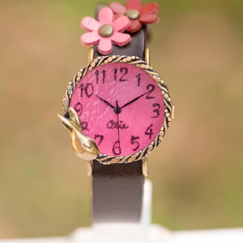 做夢的兔子 手錶  M 櫻桃色