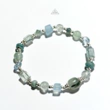 晨光青草香-水晶.純銀設計手鍊