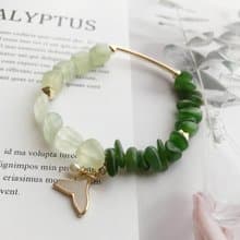 翠葉人魚之舞手鍊 | 不規則玉石人魚珍珠原創設計