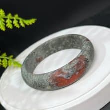 鐵皮南紅瑪瑙手鐲61MM 柿子紅啞光款鴻運當頭赤玉手環 古樸厚重