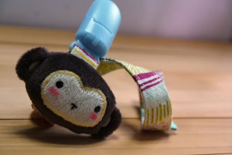 Bucute小猴奶嘴夾釦子/繩子(香草奶嘴用)/寶寶專用/手工製作/彌月禮物